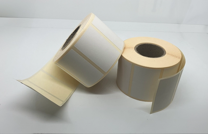 2 rouleaux d'étiquettes neutres en papier thermique