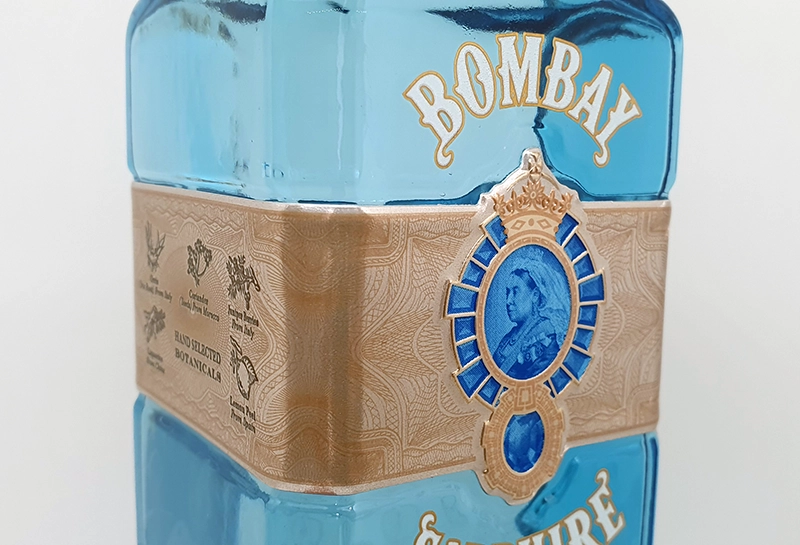 etiquette edition speciale en alu bombay saphire