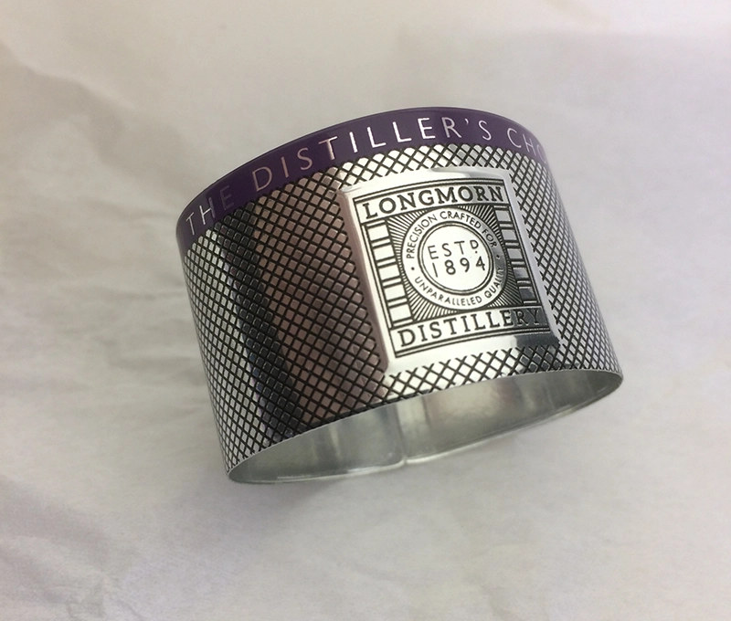 etiquette alu collerette whisky